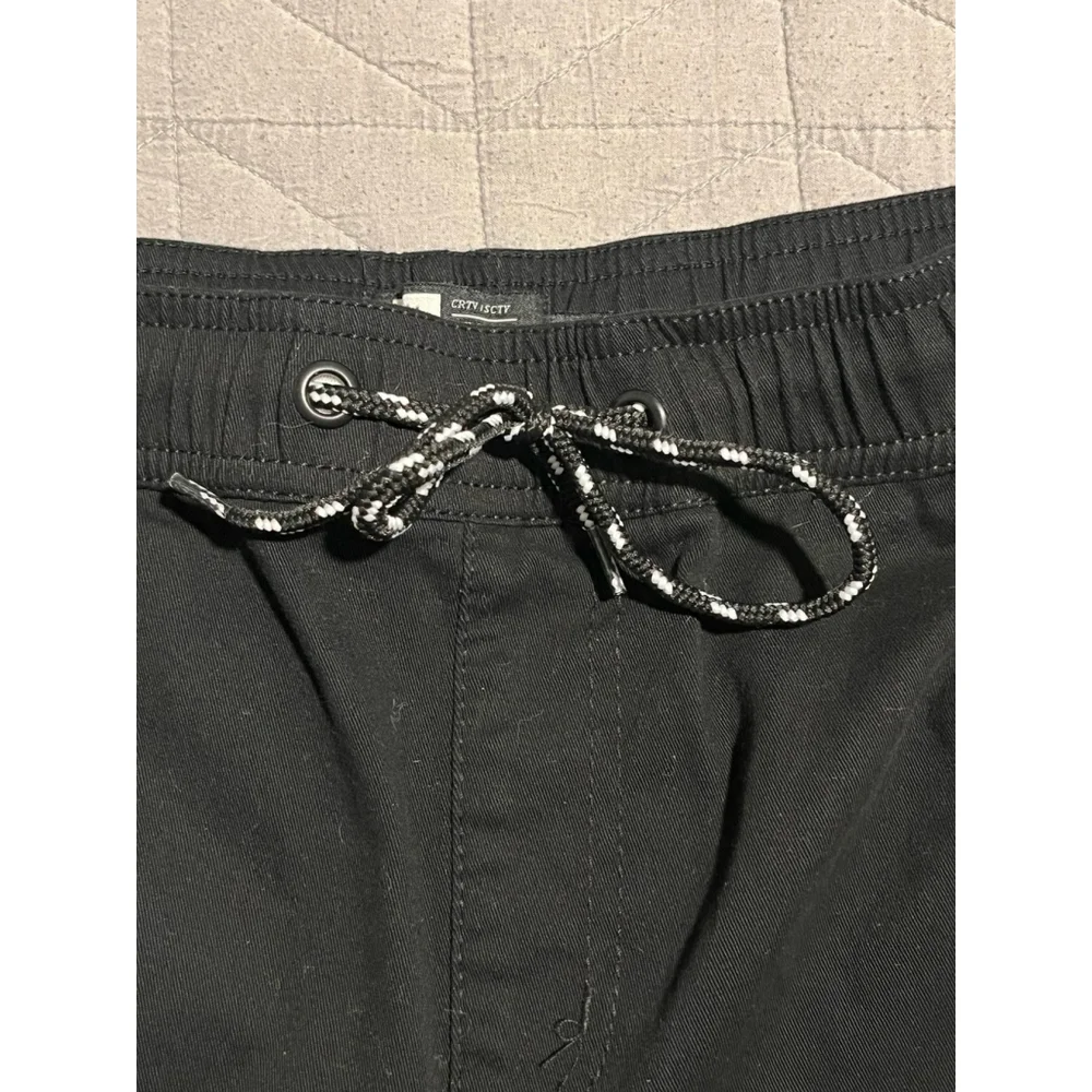 CRTV SCTY Shorts Mens M 30 Black Chino Elastic Waist